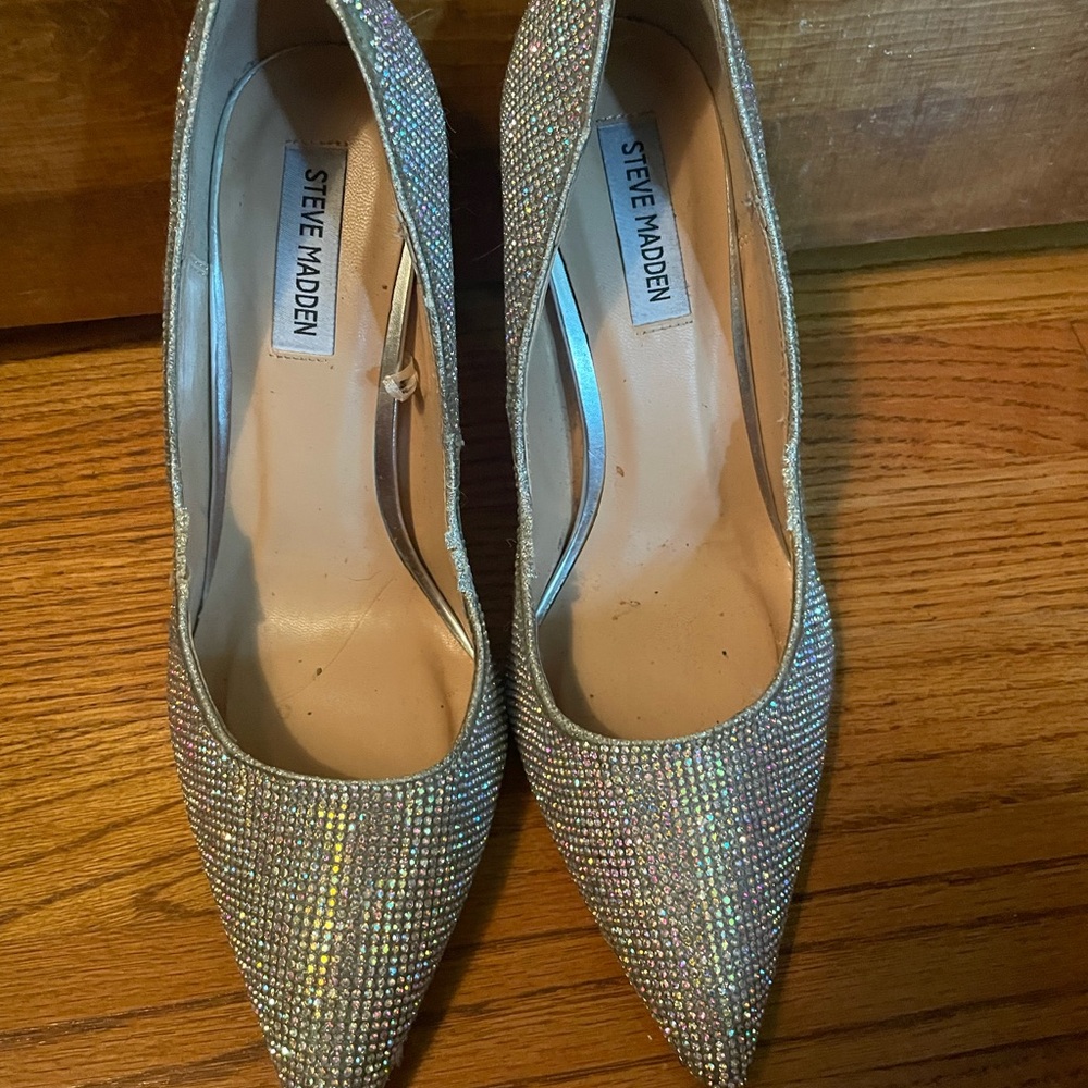 Steve Madden Sparkling Silver Women's Heels